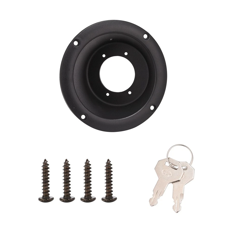 Fit for 1997-2006 Jeep Wrangler TJ Metal Gas Fuel Cap Door Tank Cover w/keys - image 2 of 4