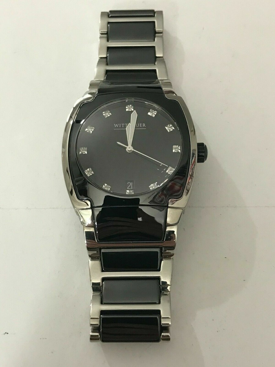 $1295 Wittnauer A8 Mens Diamond Ceramic Dress Watch & Sapphire