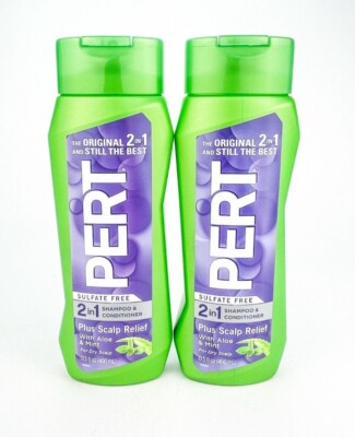 Pert 2-in-1 Shampoo & Conditioner Plus Scalp Relief w/Aloe & Mint 13.5o (2 pack)