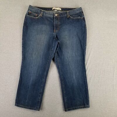 VINTAGE Venezia Size 20 Petite Rigid Crop Jeans 100% Cotton Shortened Heavy 90s