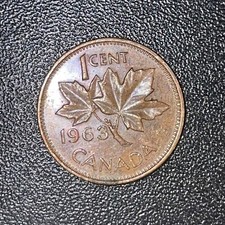 1963 Canadian Copper Penny Queen Elizabeth II /Lot A58