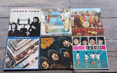 6x The Beatles Wings Georg Harrison LP Vinyl Konvolut Schallplatten Sammlung rar