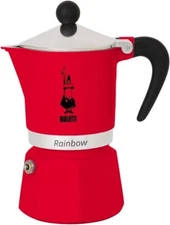 Bialetti Red Stovetop Moka Pot 1 Cups Aluminium Espresso Maker