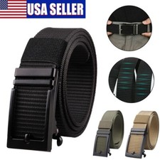 Mens Ratchet Belt Nylon Web Belts for with Automatic Slide Buckle Tactical Belt