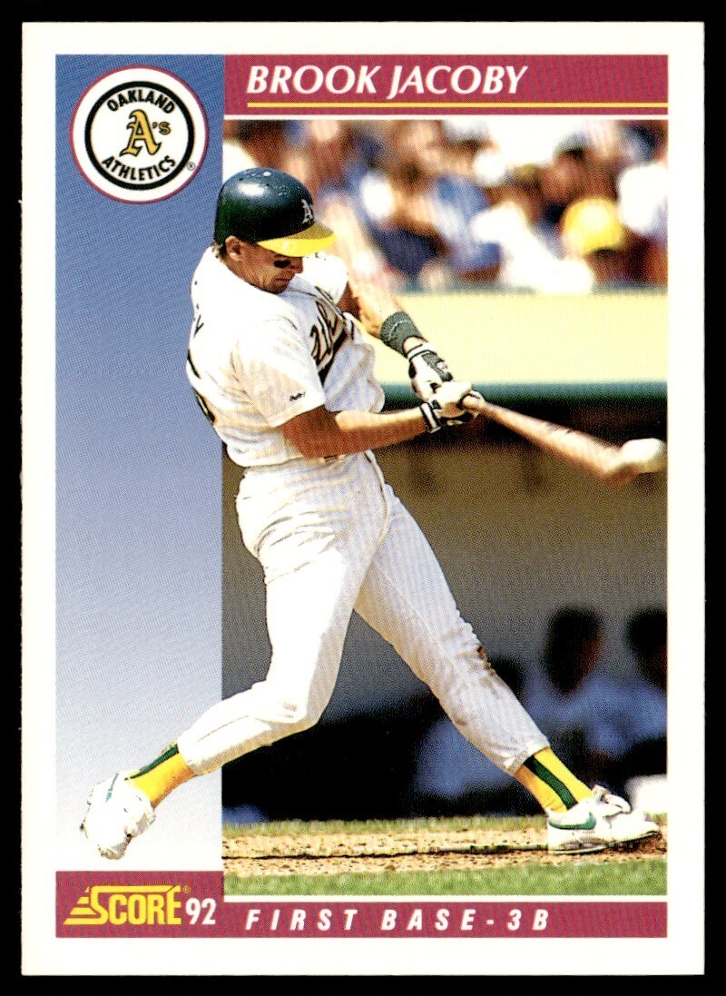 1992 Score Brook Jacoby Oakland Athletics #577
