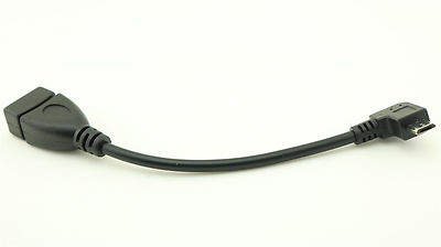 90°Left Angle OTG Micro USB B Male to USB 2.0 A Female Data Charge Adapter Cable