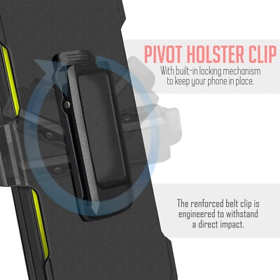 Encased DuraClip Progettata Per Pixel 6a Custodia Con Clip Da Cintura, Custodia Sottile Per Telefono Con Fondina (Google Pixel 6a) Nero - Foto 4