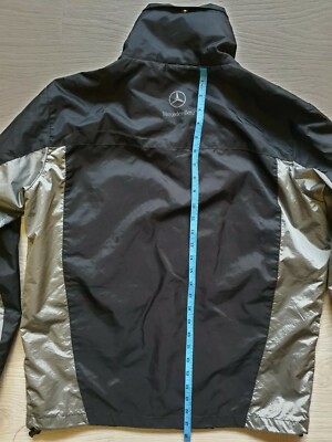  Mercedes-Benz ウィンドブレーカー Mercedes benz Jacket Windbreaker Raincoat Black Sz M hood formula