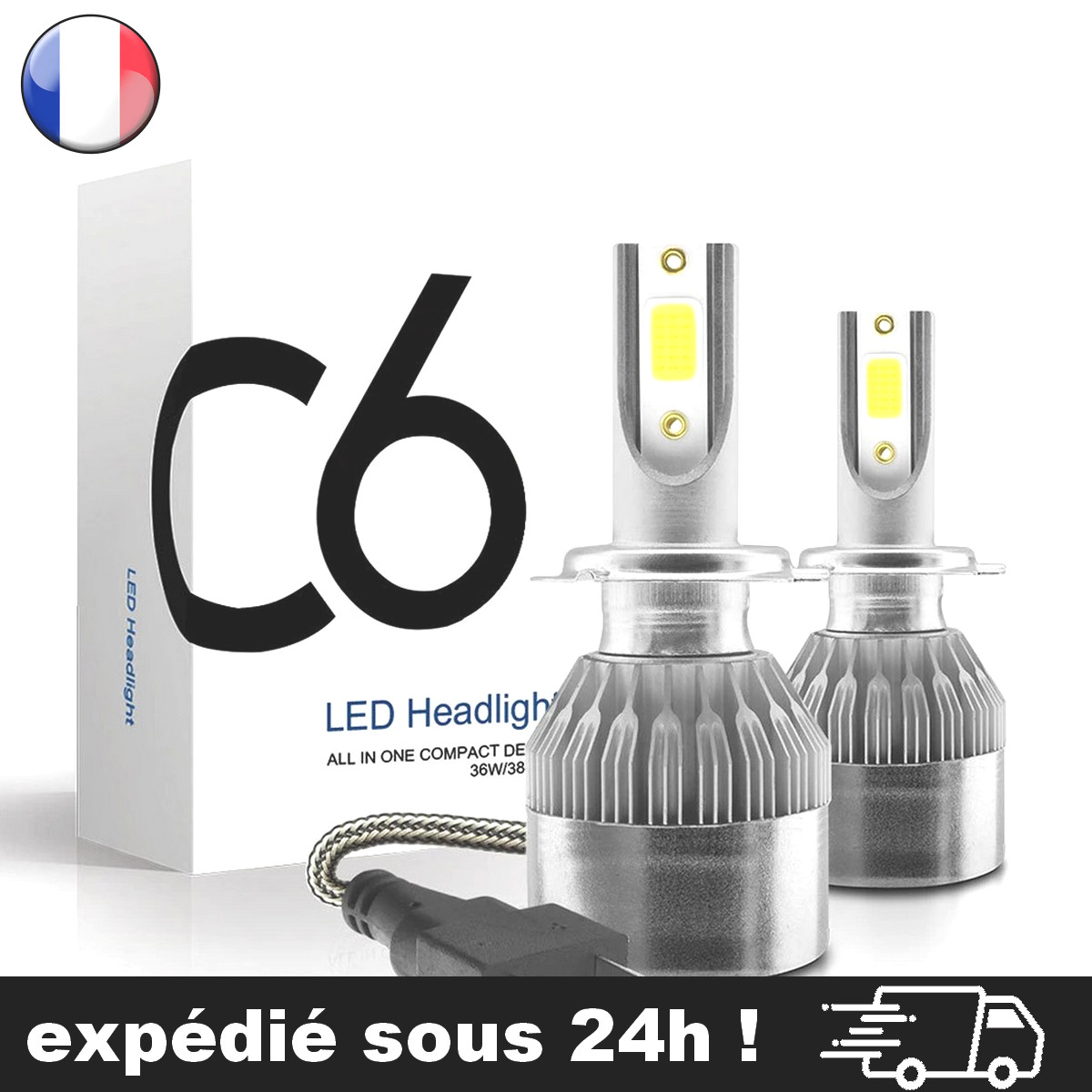 Ampoule LED H11 8000K feux antibrouillard pour personnaliser l'éclairage auto