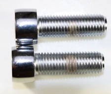M10 X 1.25 X 30mm Chrome allen head with knurls Socket head bolts Qty 2 USA