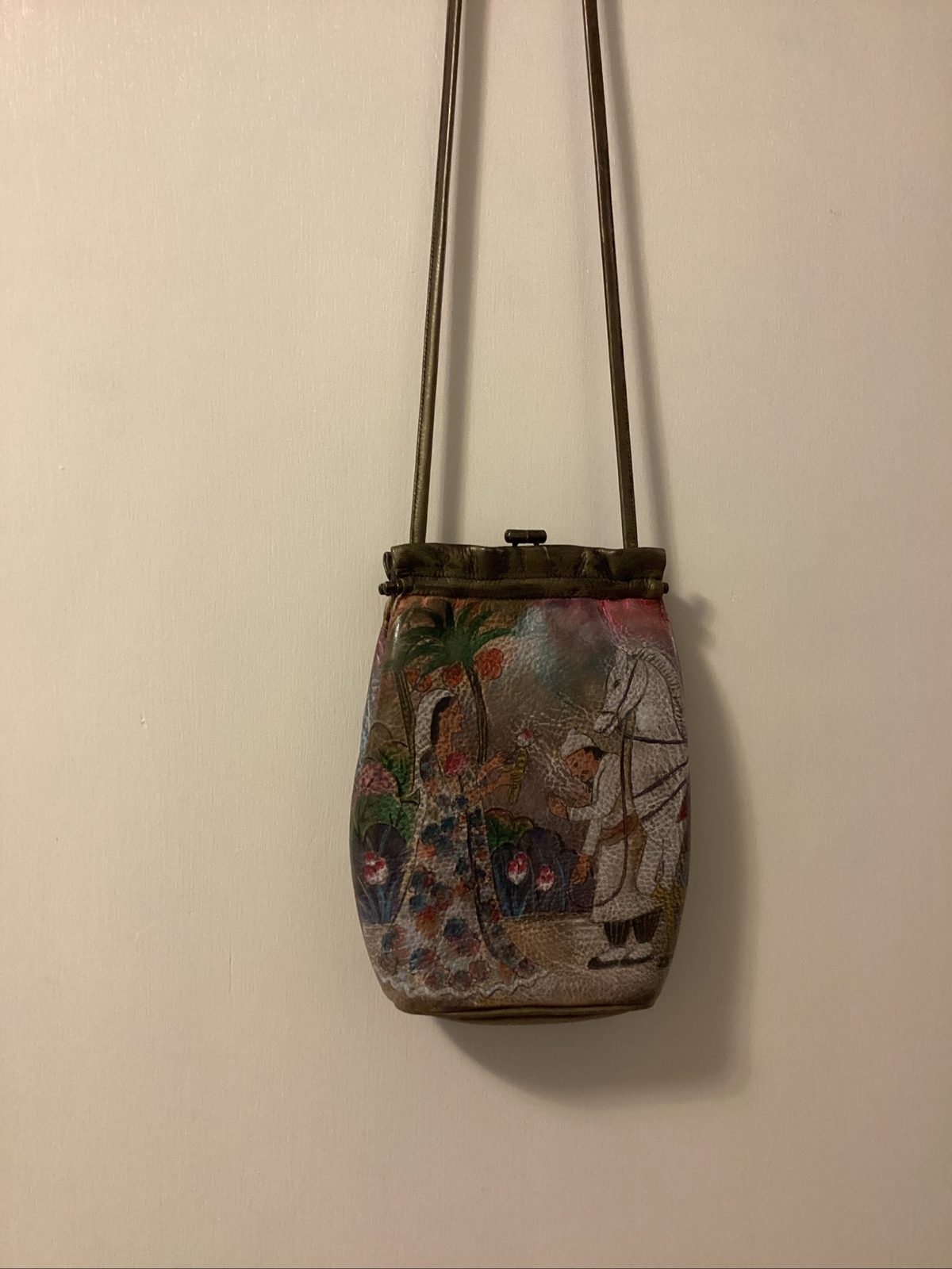 Jane Yoo Wearable Art Crossbody Purse Hand Painted Le… Gem
