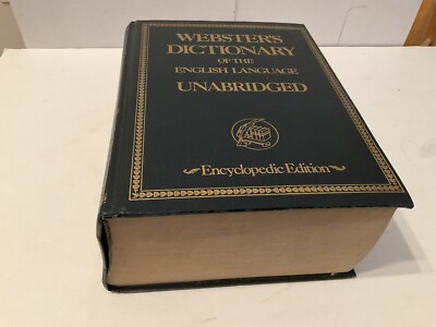 Webster Encyclopedic Edition Dictionary  Unabridged 1977 Leather HC