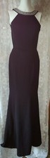 WINDSOR Party/Prom/Formal/Wedding Maxi Dress Size XS Black Beaded Backless