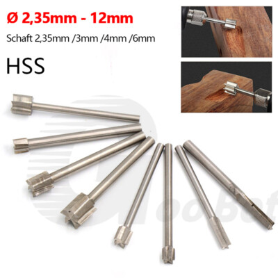 HSS Holzfräser Frässtift Nutfräser Schaftfräser Graviermesser Bohrer für Dremel