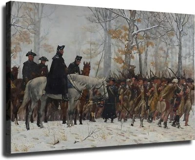 Valley Forge Revolutionary War Decorative Painting Art Poster Picture Framed