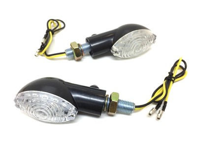   LED Mini Blinker Satz Oval Schwarz E-Geprüft für Generic Trigger X-Enduro 50  