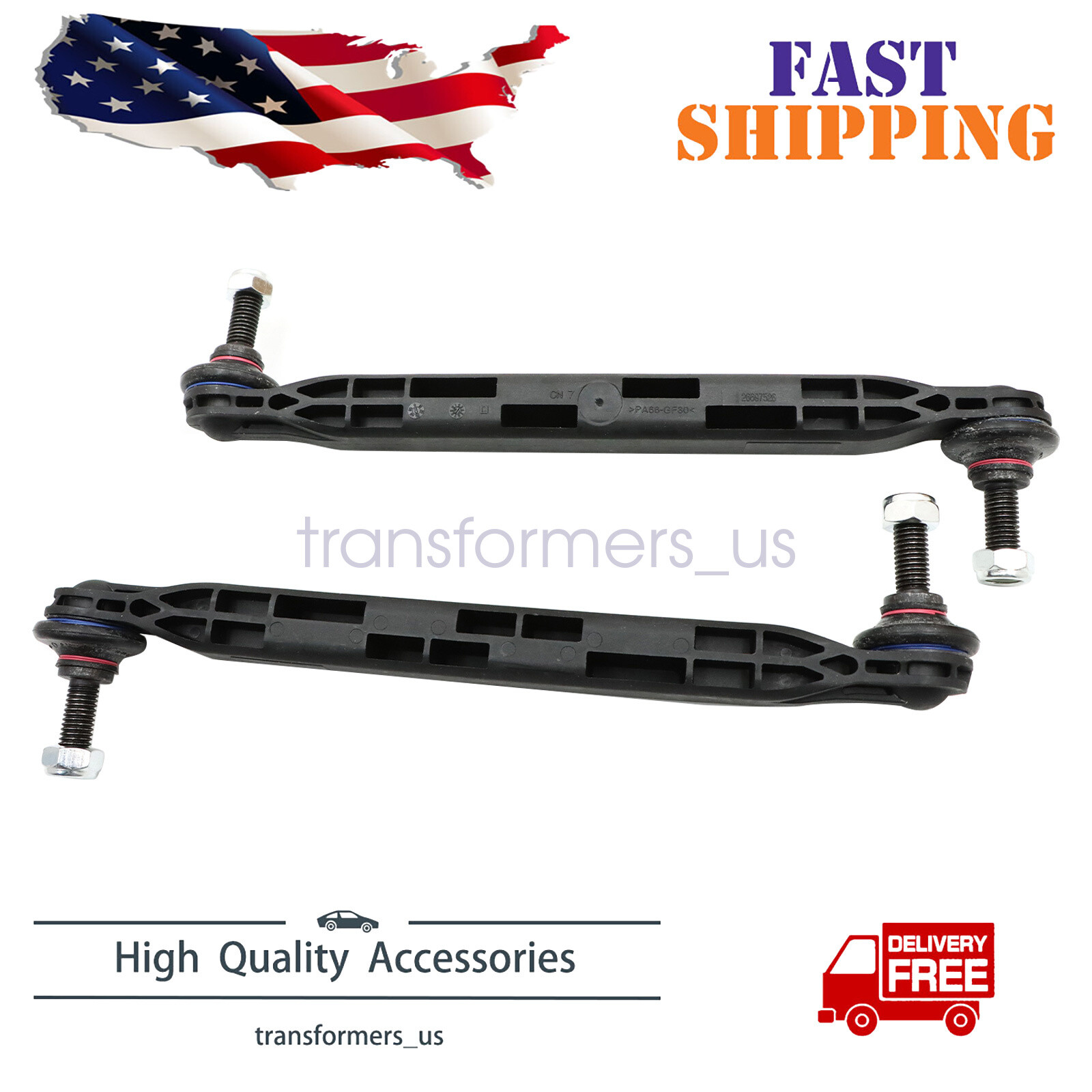 For Chevy 14-19 Impala 13-15 Malibu 13-19 Cadillac XTS Pair Front Sway Bar Link