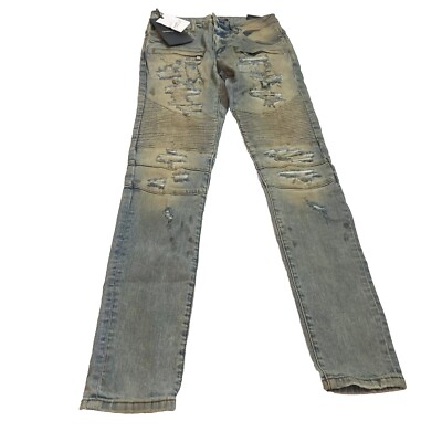 Embellish Men's Skinny Jeans 28x32 Distressed Designer Denim