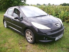 PEUGEOT 207 SE 1.4 2006 REG 5 TÜRER SCHWARZ EXLD MOTORHAUBE FLÜGEL LEGIERUNG TÜRBRUCH