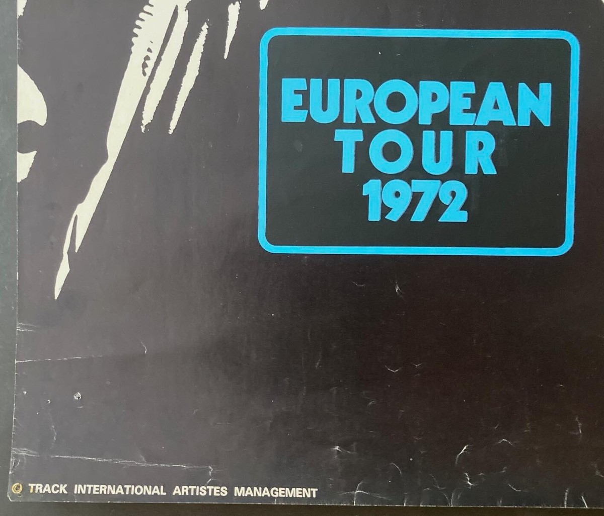 The WHO 1972 EUROPEAN TOUR concert poster ULTRA RARE 20x30 PETE