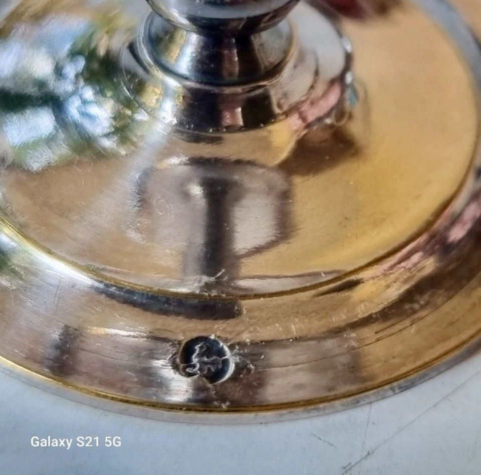 Service 6 Gobelet S. XIX. Argent 800, Intérieur en Vermeil. Poinçon Coq Français - Photo 2/4