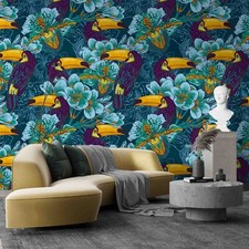 3D loral Toucan Seamless Self-adhesive Remova...