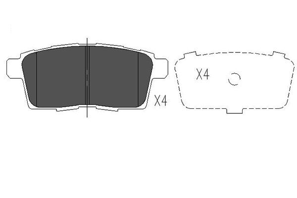 KBP-4559 KAVO PARTS Brake Pad Set, disc brake for MAZDA
