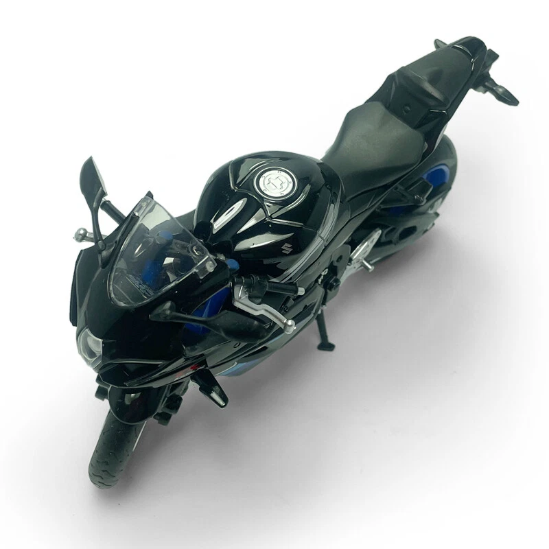 1/12 Suzuki GSX-R1000 Motorcycle Model Diecast Toy Vehicle for Kids Boys Black - Image 4 of 4