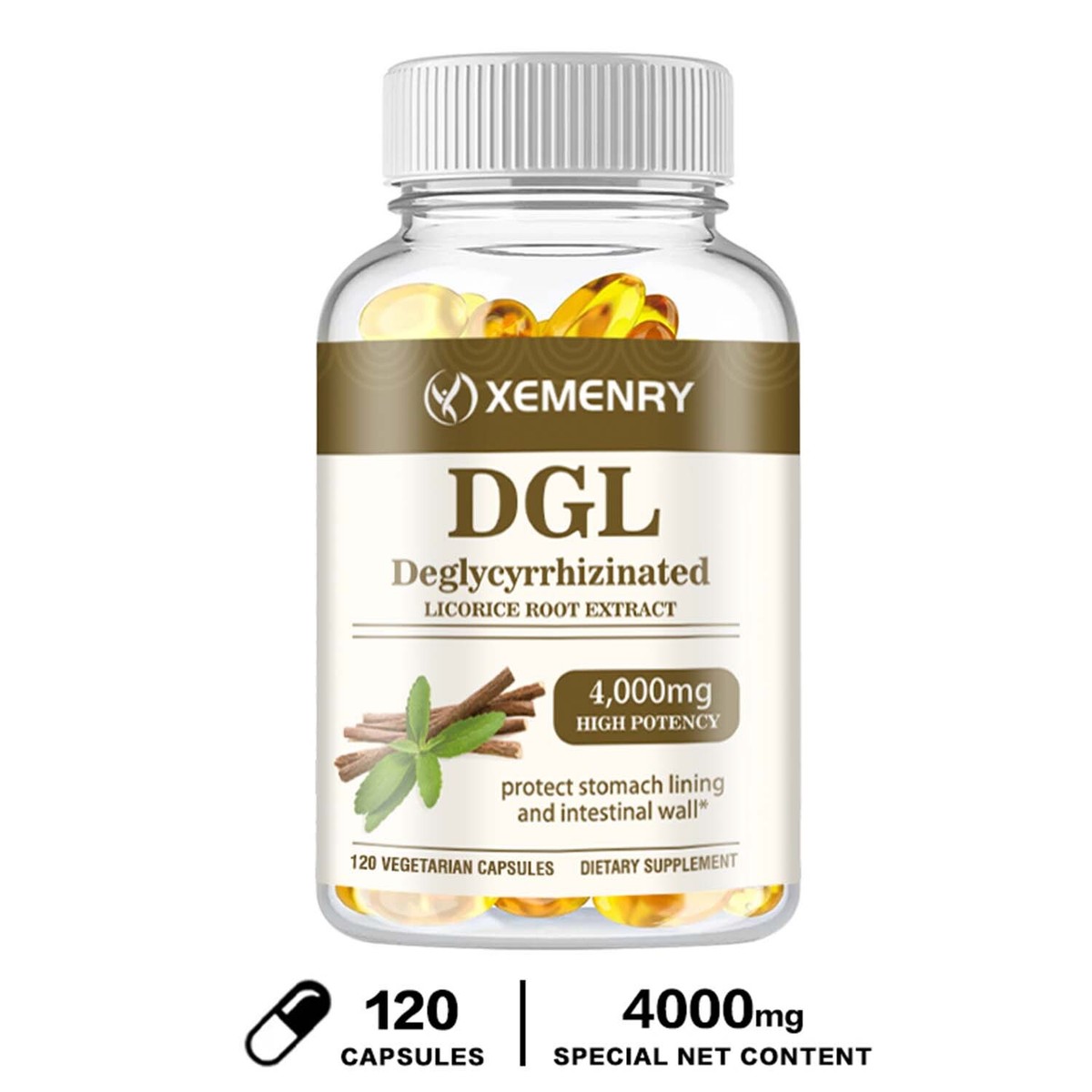 Complément DGL Réglisse 120 Gélules - Extrait Déglycyrhiziné, Soutien Digestif, Soulagement Des Ballonnements