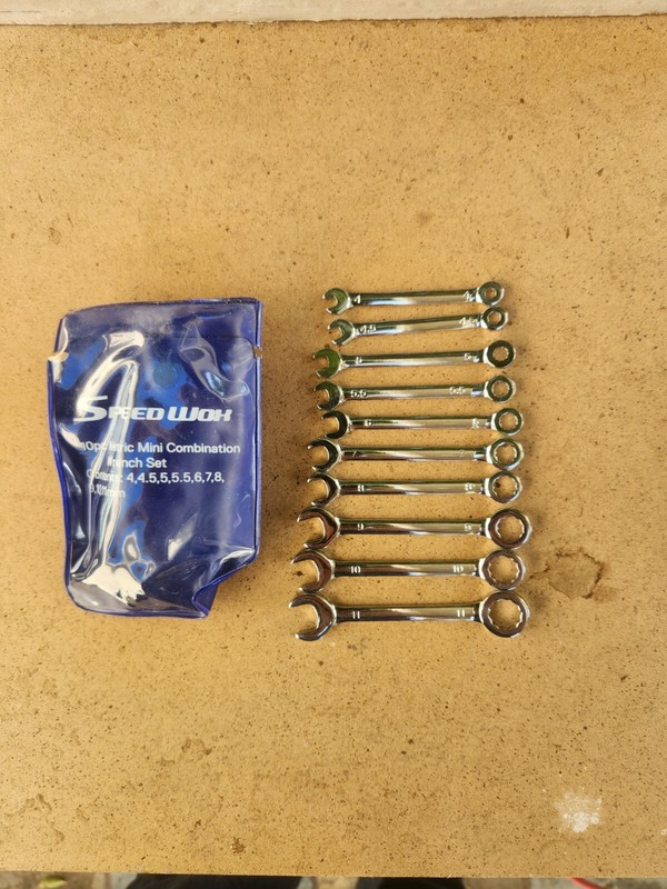 SPEEDWOX Mini Handle Wrench Set, Open/Box, High Carbon Steel Metric 