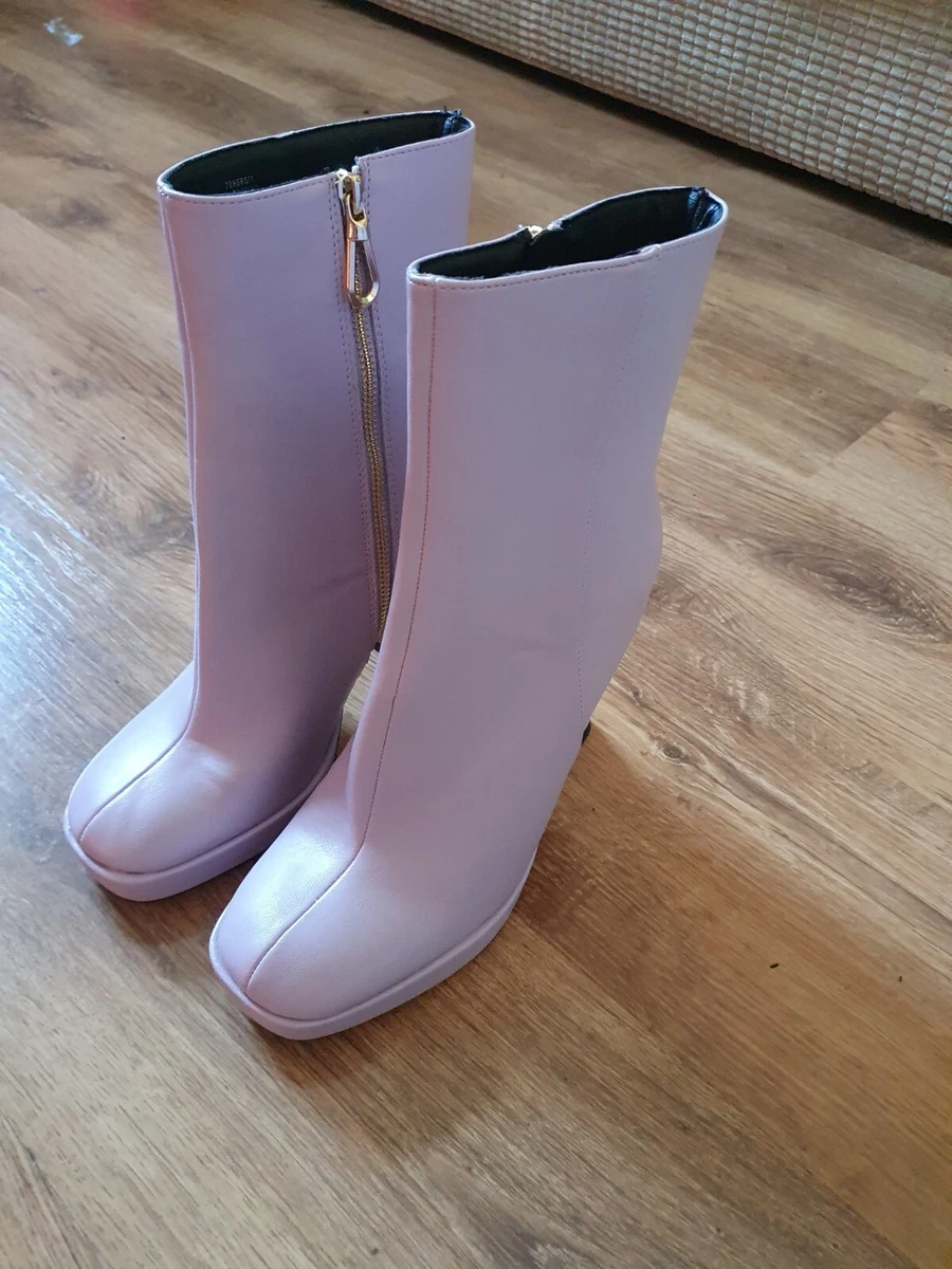 River island shop wedge boots