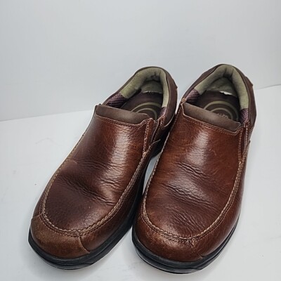 Dunham Loafers Brown Pebbeled Leather Waterproof SlipOn Men's Size 9.5 2E