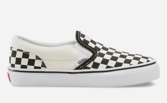 youth black slip on vans
