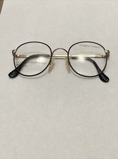VTG New Europa Black, Green  Gold Australian Frame Metal Eyeglasses 51-21-140