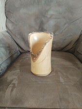Live Edge Wooden Vase hand turned 8" x 5"