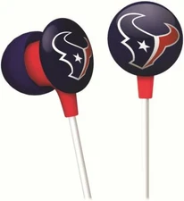 NFL Huston Texans iHip Noise-Isolating Earphones Ear Phone Buds Big Tex Speakers
