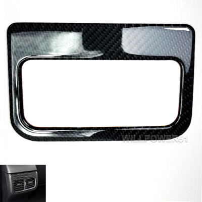 Real Carbon Fiber Interior Rear Air Outlet Panel Trim Cover Fits 17-24 CX-5 CX5