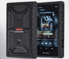 Carbon Fiber Texture Shockproof Heavy Duty Cover for Sony Walkman NW-A300 A306