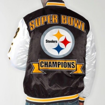 Pittsburgh Steelers NFL Super Bowl Commemorative Satin Jacket (L