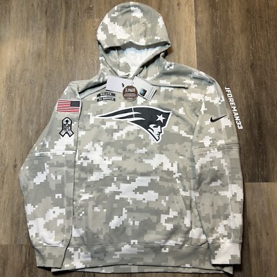 Authentic Nike New England Patriots 2024 Salute to Service Hoodie Pullover