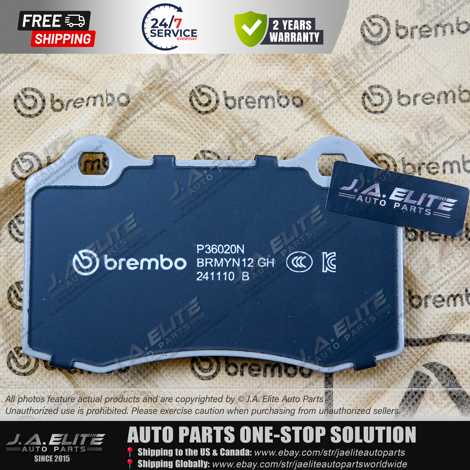 Genuine Brembo Rear Brake Pads Set for Maserati Ghibli Quattroporte,673010325/19