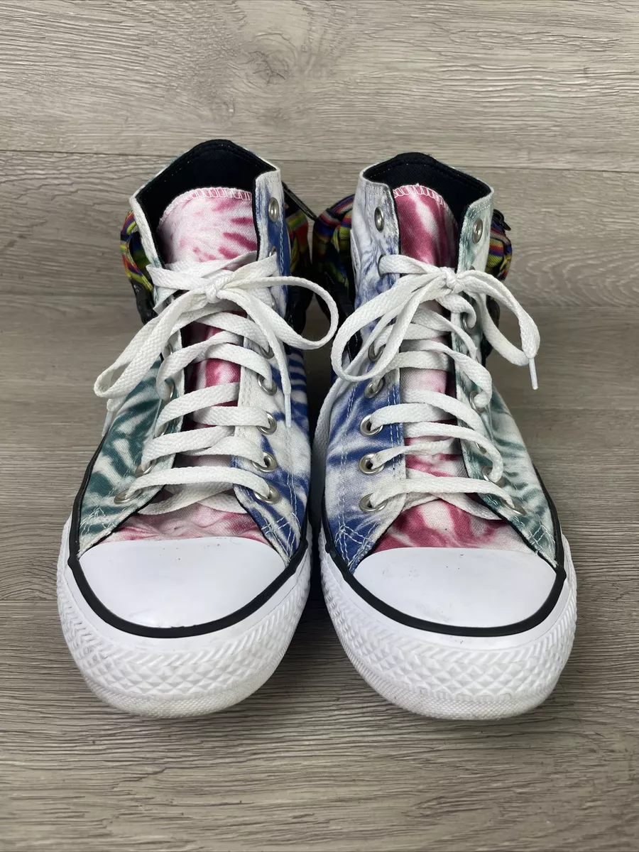 Converse Chuck Taylor All Star Buckle Up Tie Dye Unisex Shoe Men 8.5 Women 10.5