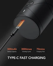 Electric Salt and Pepper Grinder Set, USB Rechargeable, Automatic Salt Pepper...