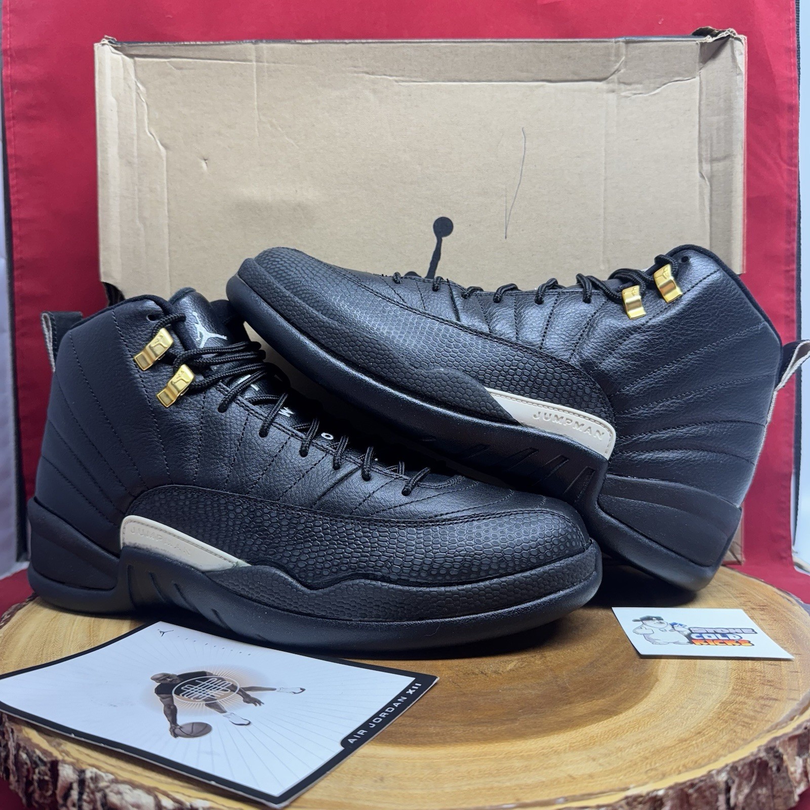 NIKE AIR JORDAN XII 12 RETRO THE MASTER BLACK Size 10.5 I II