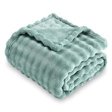 Bubble Fleece Blanket for Couch, Super Soft Cozy Cute Throw 60" 80" Sage Green