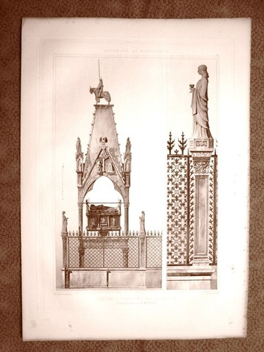 Verona, Tombe degli Scaligeri (2)Incisione del 1897 Lemercier - Picture 1 of 1