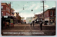 Antique Pennsylvania Postcard SHENANDOAH Main Street 1907