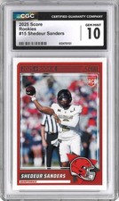 Shedeur Sanders RC Cleveland Browns Colorado Buffaloes 2025 Score Rookies CGC 10