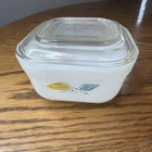 Fire-King Biscayne 4” Baking Dish W Lid Milk Glass Ovenware Vintage