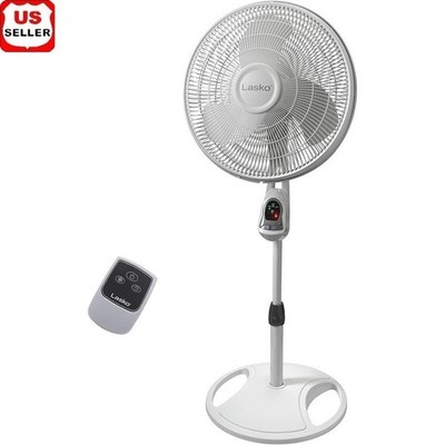 Adjustable Pedestal Fan Remote Control 3 Speed Oscillation Timer ETL Certified